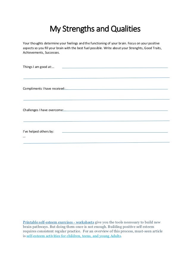 esteem self teen worksheets Cum in moms